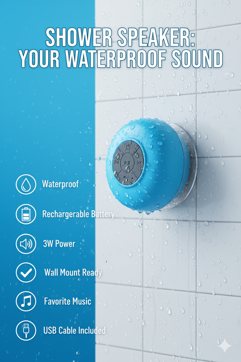Aquabeat Parlante Bluetooth Para Ducha
